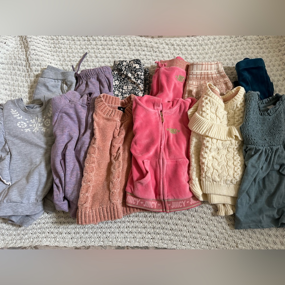 Juicy Couture Pink and Gold Zip-Up Hoodie